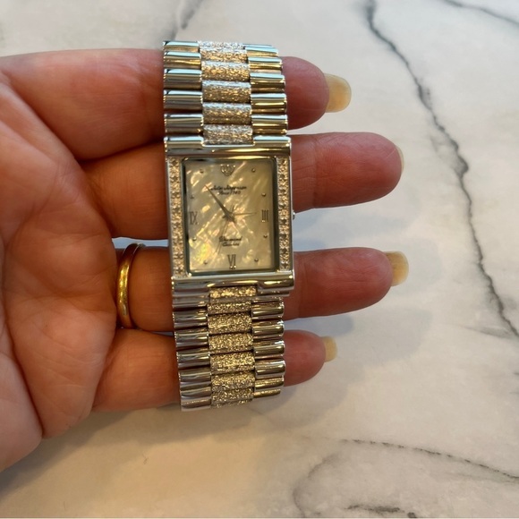JULES JURGENSEN Womens Mother of Pearl Square Face Stainless Steel Watch NF7884W main image 10